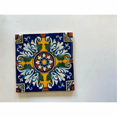 TALAVERA 6 x 6 in. Mexican Decorative Tiles, L118, 4PK L118 6X6